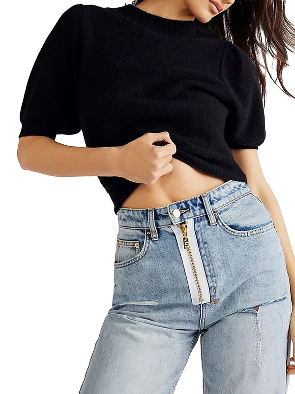 Women's Knit Short Sleeve Sweater